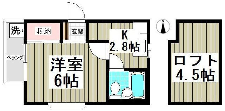 埼玉県八潮市八潮7(アパート)の賃貸物件の間取り