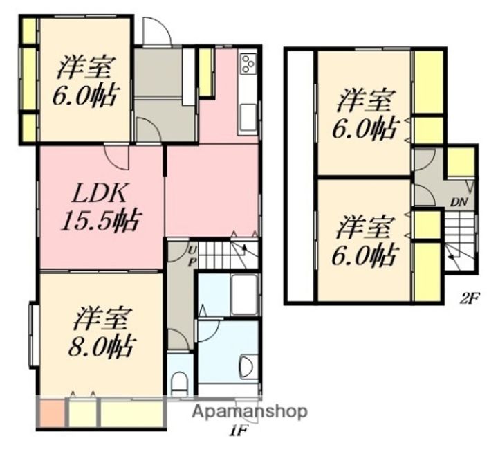北海道函館市美原3(一戸建)の賃貸物件の間取り