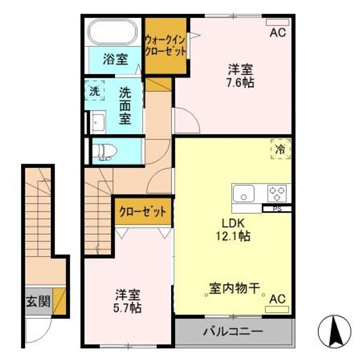 シルクロード 万葉 Aの間取り