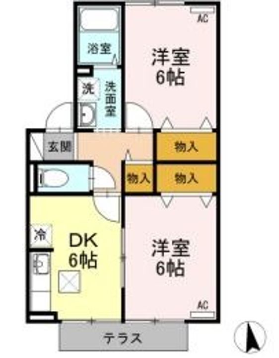 岡山県倉敷市堀南(アパート)の賃貸物件の間取り