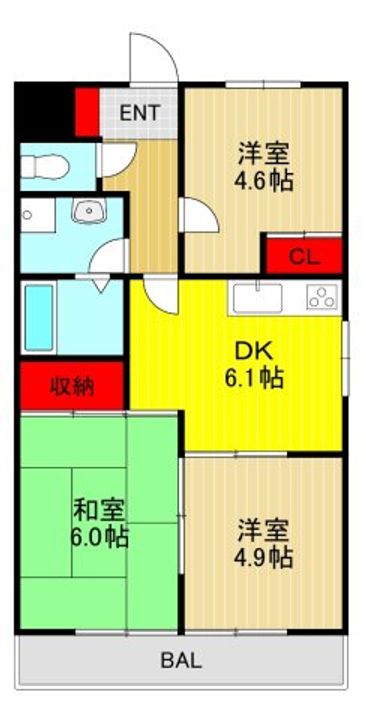 ハイクレスト喜沢南マンションの間取り