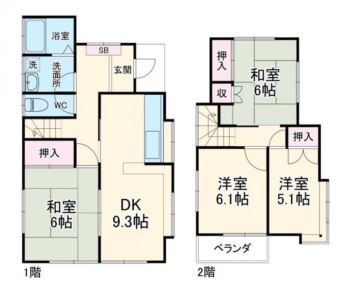 神奈川県相模原市南区大野台7(一戸建)の賃貸物件の間取り