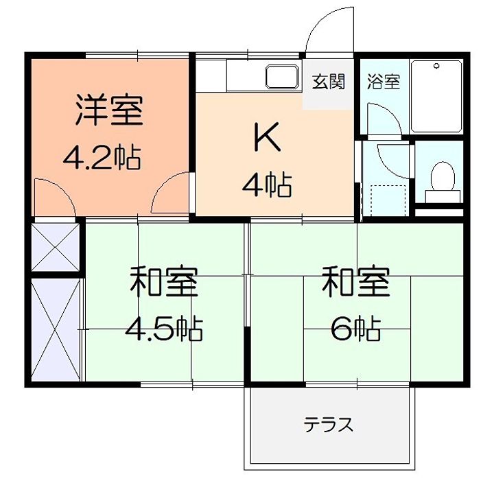神奈川県足柄上郡開成町吉田島(アパート)の賃貸物件の間取り