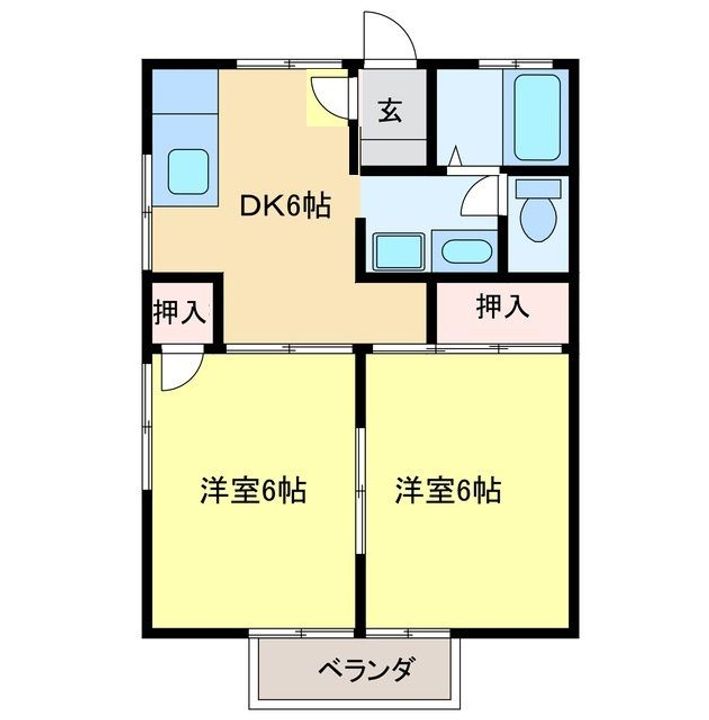 豊保コーポの間取り