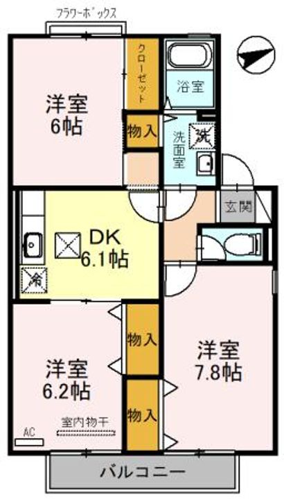 滋賀県大津市穴太2(アパート)の賃貸物件の間取り