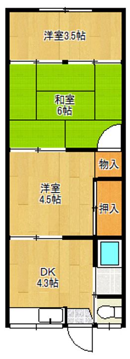 アパート水小屋の間取り