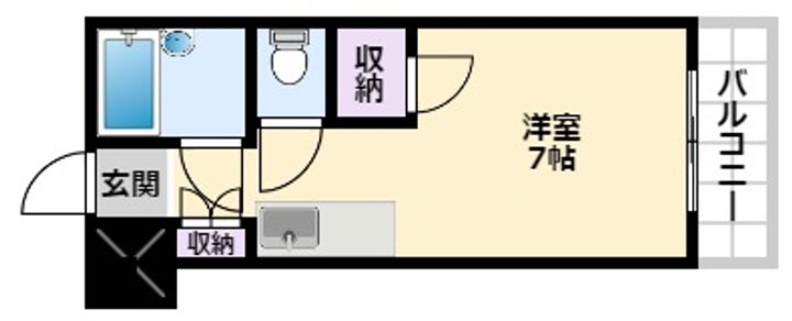 兵庫県西宮市今津二葉町(マンション)の賃貸物件の間取り