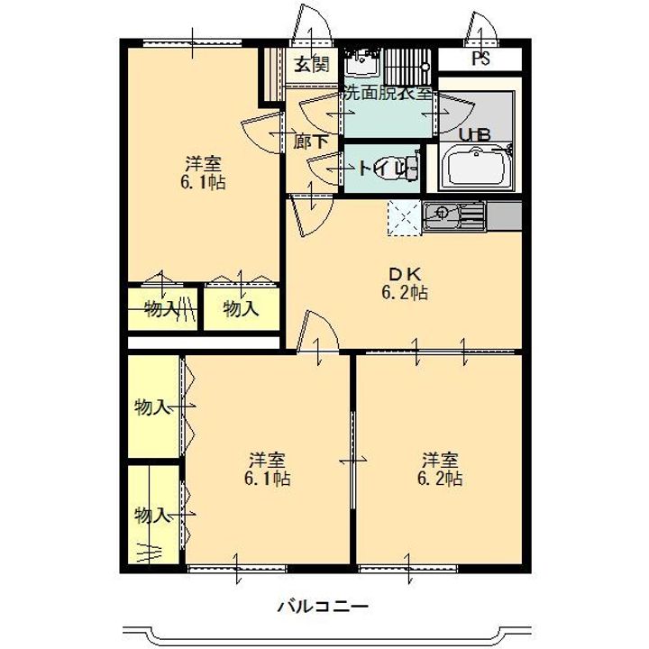 群馬県邑楽郡大泉町大字古海(マンション)の賃貸物件の間取り