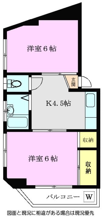 渡辺コーポの間取り