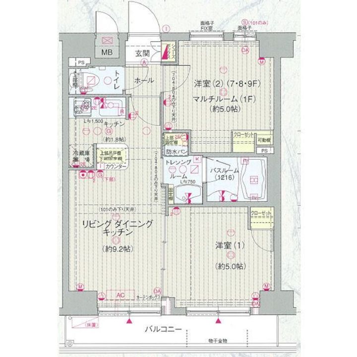 エステムプラザ神楽坂NorthResidenceの間取り