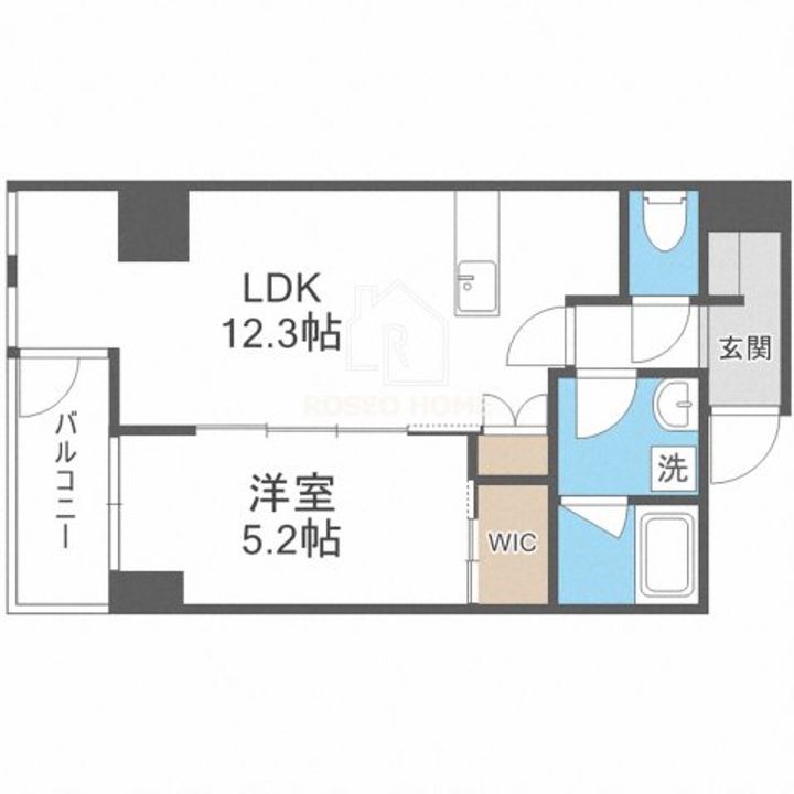 大阪府大阪市北区浪花町(マンション)の賃貸物件の間取り
