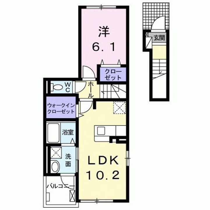 埼玉県草加市弁天2(アパート)の賃貸物件の間取り