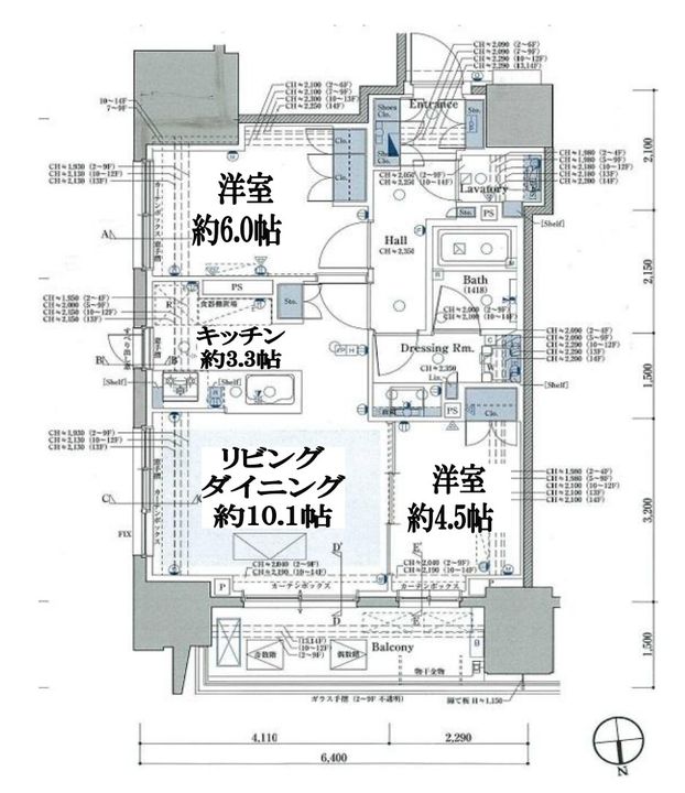 東京都港区東麻布1(マンション)の賃貸物件の間取り
