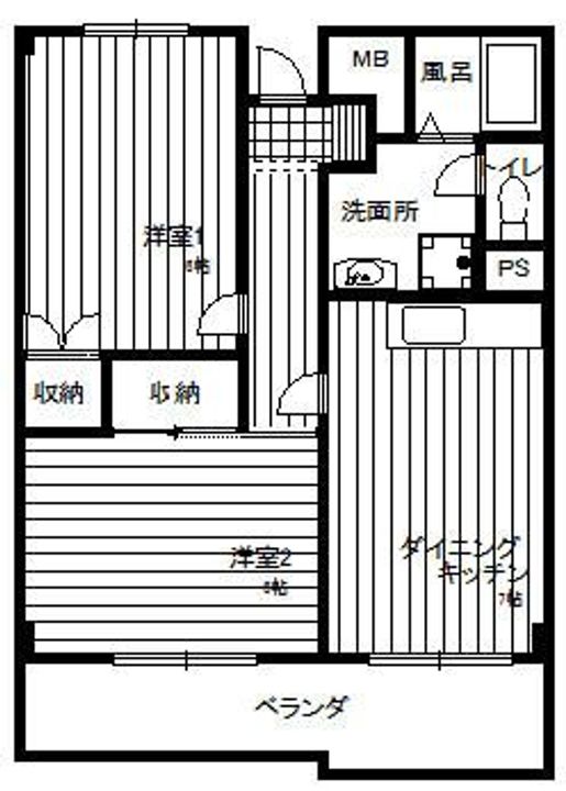 サンコート中里台パートIの間取り