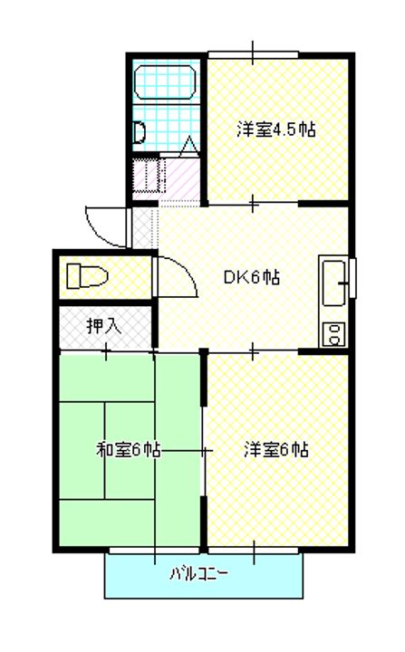 アローマ一宮Bの間取り