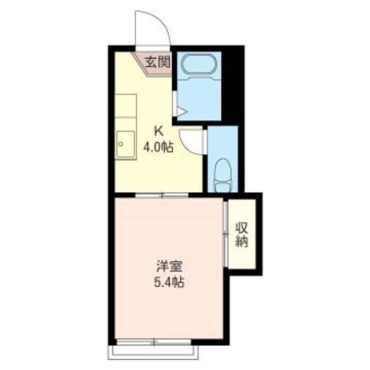 神奈川県厚木市下荻野(アパート)の賃貸物件の間取り
