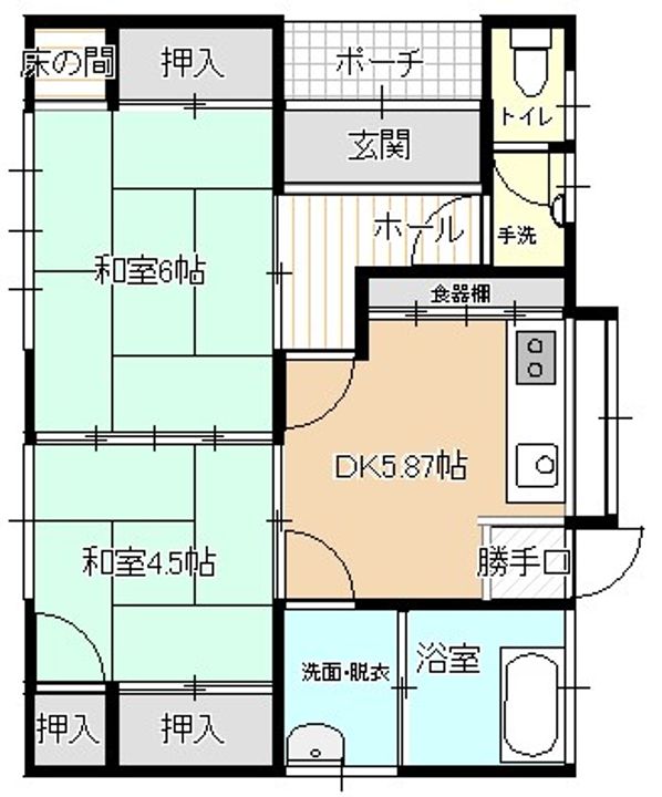 山口県宇部市亀浦4(一戸建)の賃貸物件の間取り