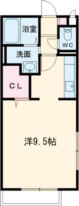 アンソレイユ B(花垣2)の間取り