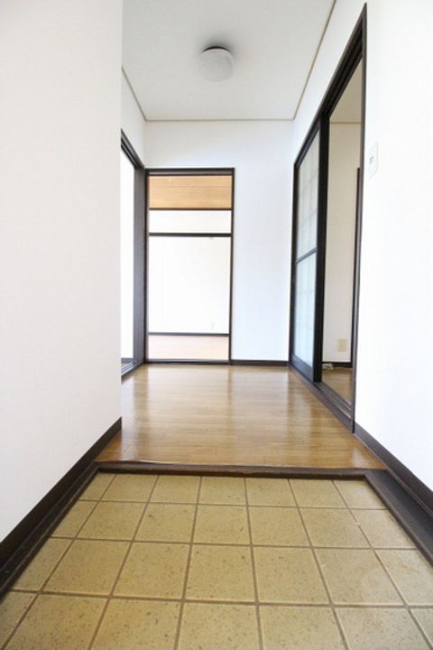 高崎ハイツ D棟の玄関