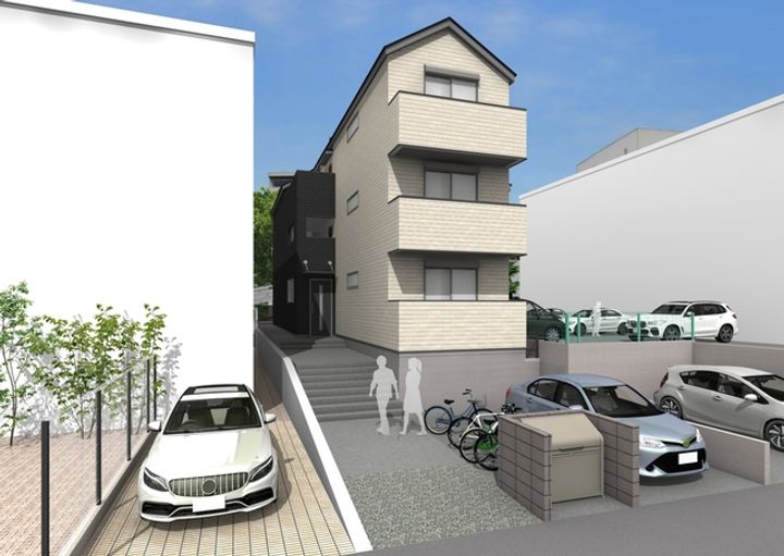 中川1丁目新築アパートの外観