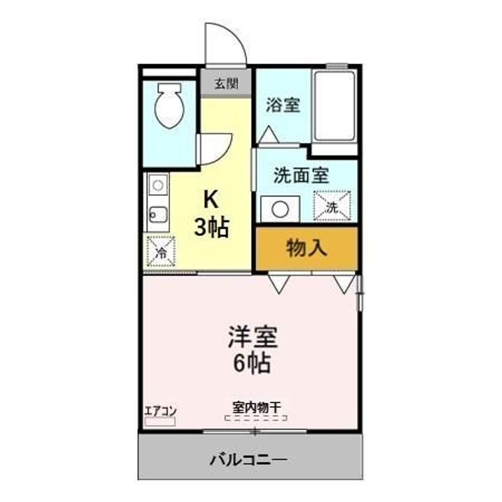 フライハイツラオムの間取り