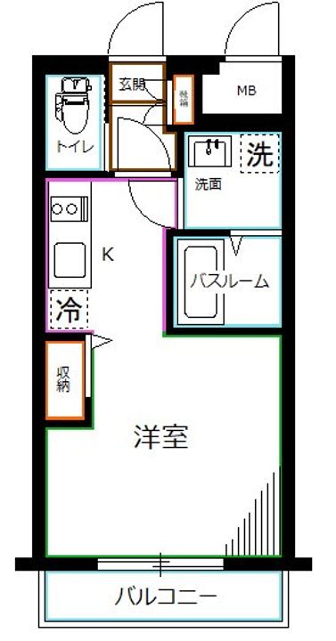東京都練馬区中村3の賃貸マンションの間取り