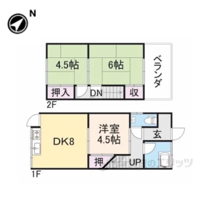 大阪府寝屋川市高柳5(一戸建)の賃貸物件の間取り
