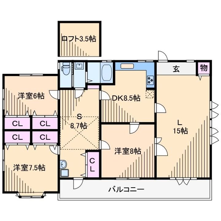 シュガーハウス元住吉の間取り