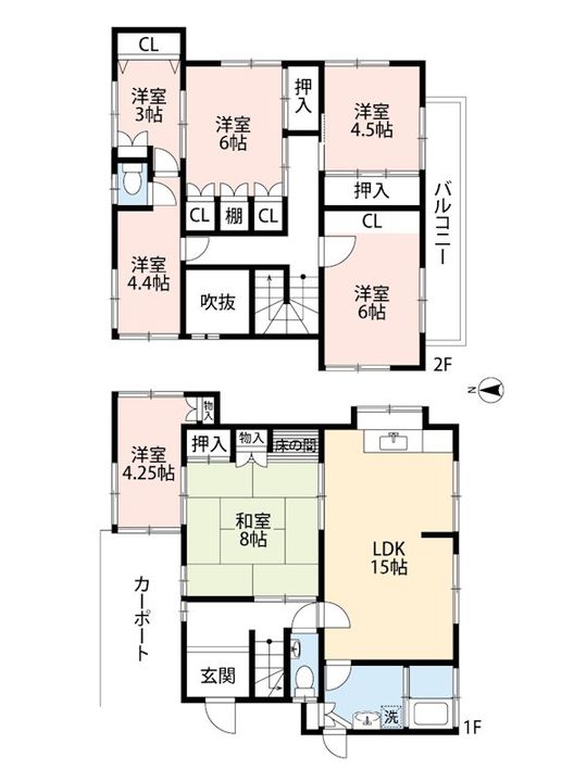 熊本県熊本市中央区水前寺6(一戸建)の賃貸物件の間取り