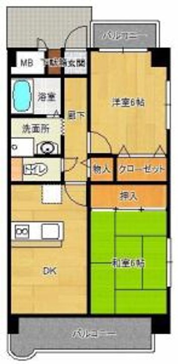 鹿児島県鹿児島市上荒田町(マンション)の賃貸物件の間取り