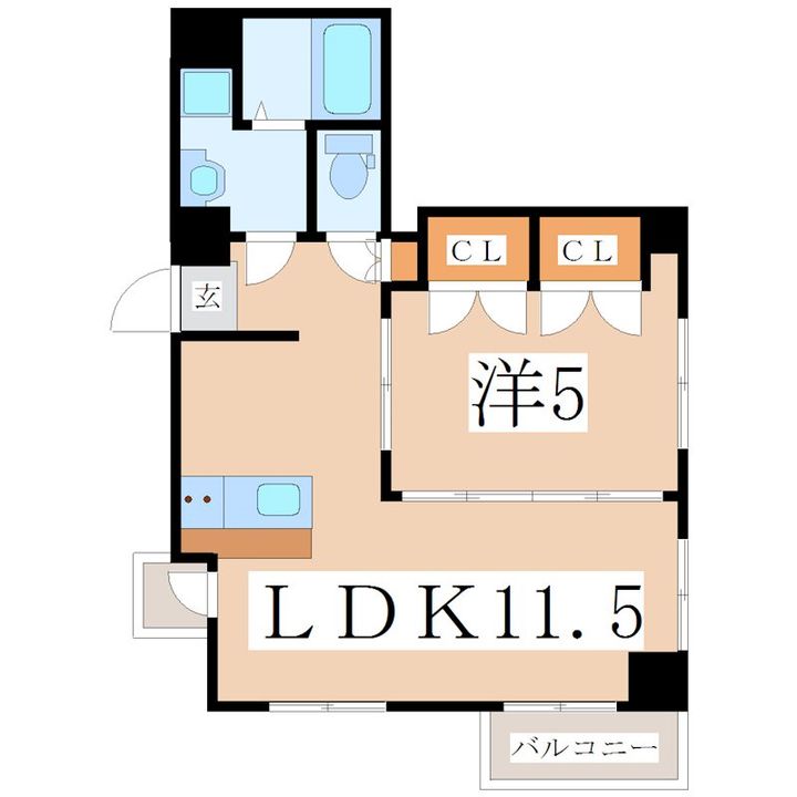 鹿児島県鹿児島市西千石町(マンション)の賃貸物件の間取り