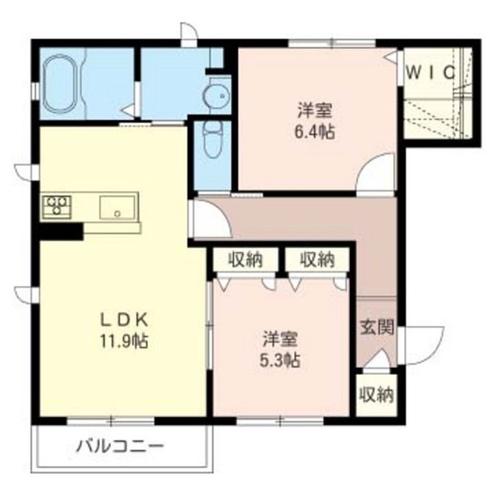 フルールCの間取り