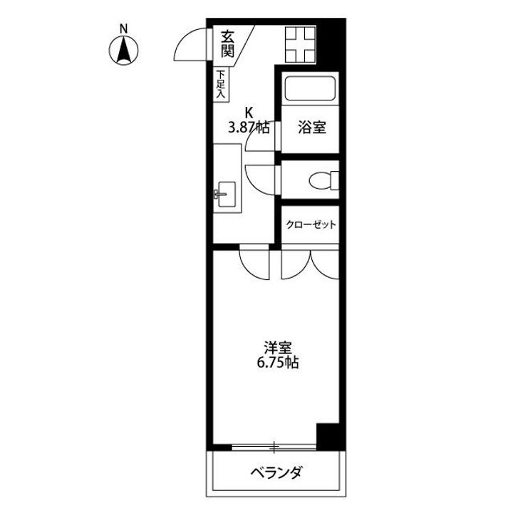 リヴイン国立の間取り
