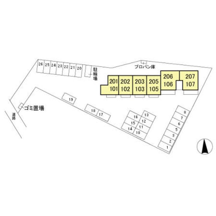 群馬県太田市内ケ島町(アパート)の賃貸物件の地図