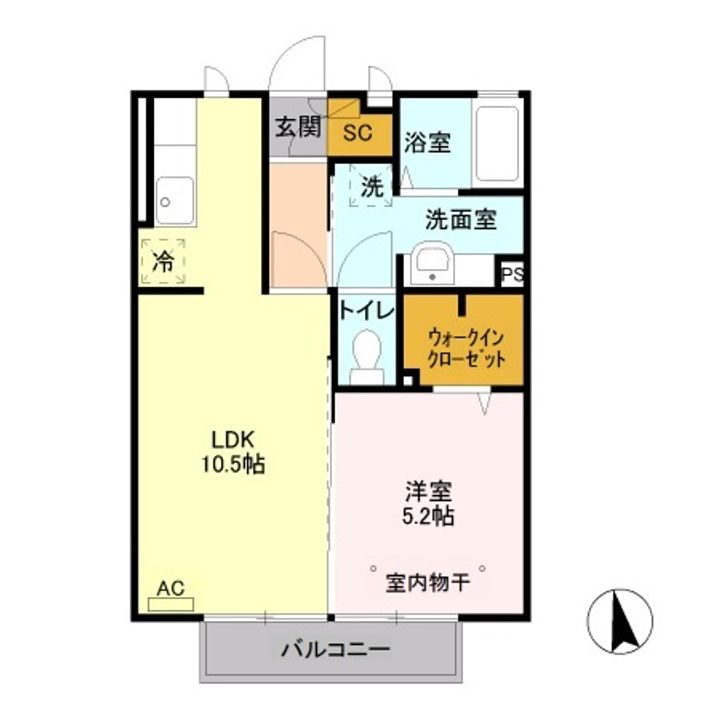 群馬県太田市内ケ島町(アパート)の賃貸物件の間取り