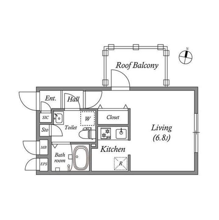 東京都中野区中野6(マンション)の賃貸物件の間取り