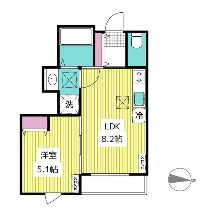 東京都品川区西五反田3(アパート)の賃貸物件の間取り