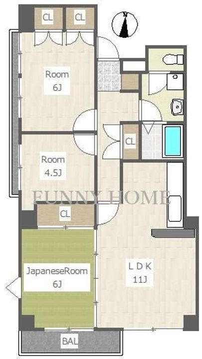 東京都世田谷区赤堤3(マンション)の賃貸物件の間取り