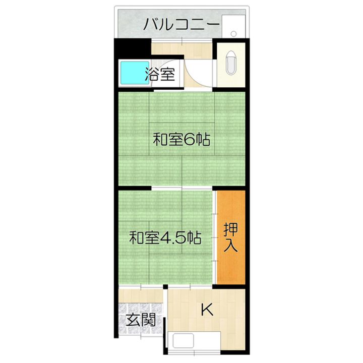 大阪府松原市天美東1(アパート)の賃貸物件の間取り