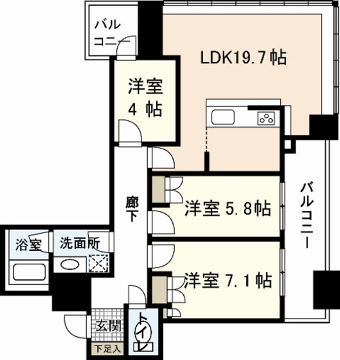 ザ・広島タワーの間取り
