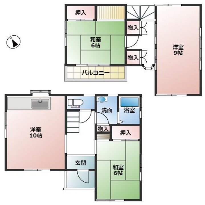 埼玉県比企郡吉見町大字和名(一戸建)の賃貸物件の間取り