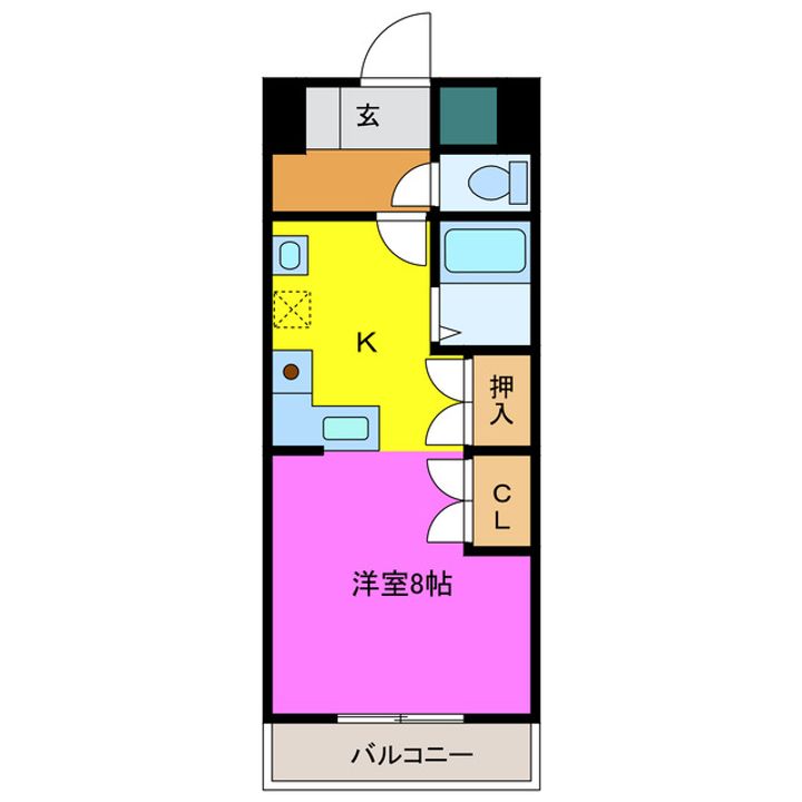 静岡県浜松市中央区塩町(マンション)の賃貸物件の間取り