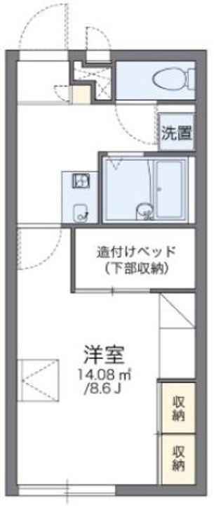 レオパレスプレミール鳴門の間取り
