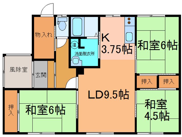 北海道広尾郡大樹町字振別(一戸建)の賃貸物件の間取り