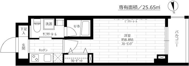東京都新宿区改代町(マンション)の賃貸物件の間取り