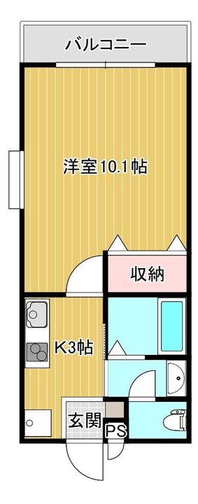 メゾンドソレイユ下荒田の間取り