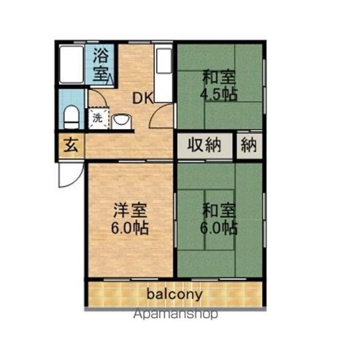 茨城県神栖市平泉(アパート)の賃貸物件の間取り