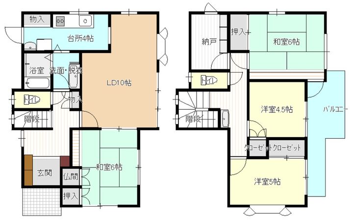 広島県安芸郡府中町瀬戸ハイム3(一戸建)の賃貸物件の間取り
