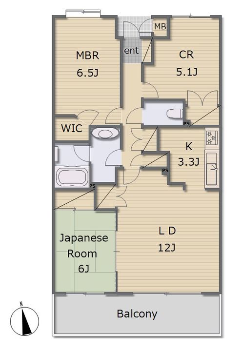 グローイングコート君津406の間取り