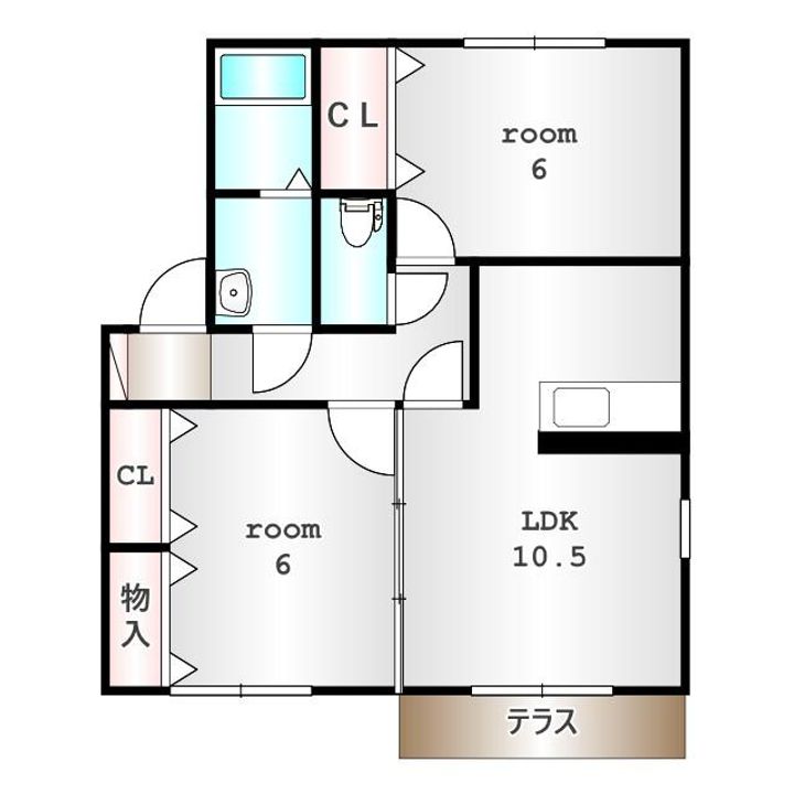 群馬県高崎市下之城町(アパート)の賃貸物件の間取り